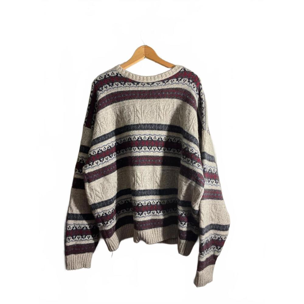 Vintage INC International Concepts Multicolor Striped Crewneck Sweater